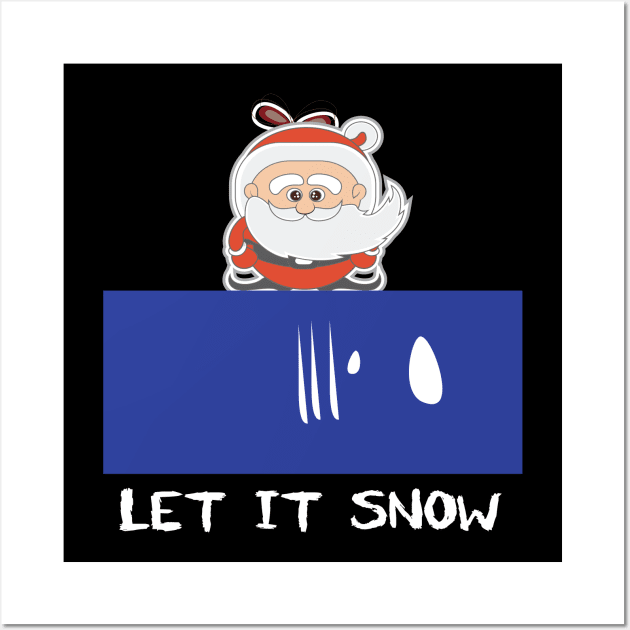 let it snow santa cocaine Wall Art by Gigart